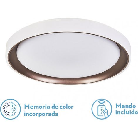 Plafon Luanda 72w 3000-4000-6000k Marron 7x49,5x49,5 Cm 7200lm Reg.intens. C.remoto C/memoria (1/4)