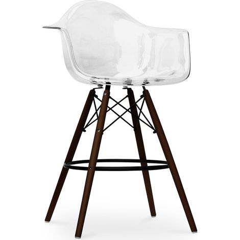 Dunkle Stuhlbeine Darwick Barhocker Grau transparent