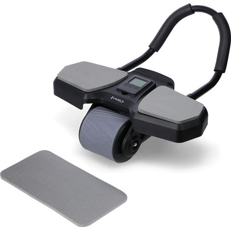 RUEDA ABS AUTOM脕TICA PARA EJERCITAR LOS M脷SCULOS ABDOMINALES CON SOPORTE KA10 NEGRA (1/5)