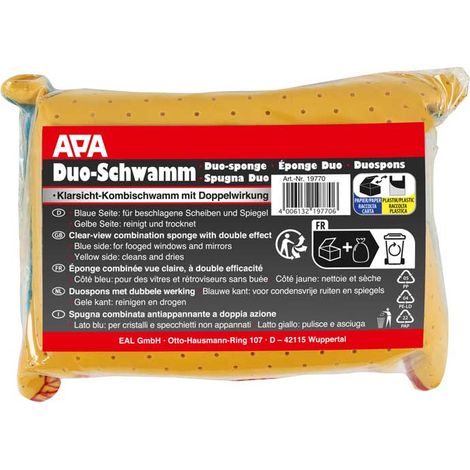APA Duo-Schwamm ca. 11,5 x 7,5 x 4 cm Scheibenschwamm SchwÃ¤mme (1/5)