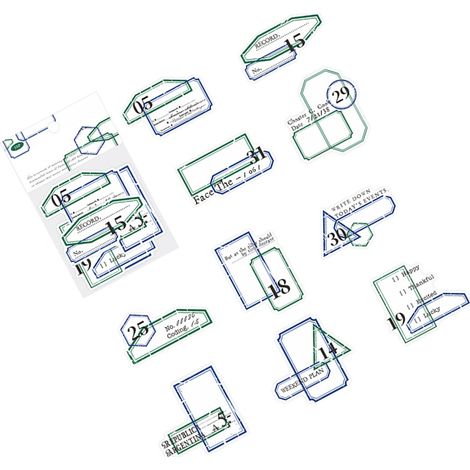 30PCS Autocollants Thème Bulles de Dialogue Autocollants Collage Bordure Rétro Étiquettes DIY pour Journal Planner Album Scrapbook Carnet Marron et Vert (1/5)
