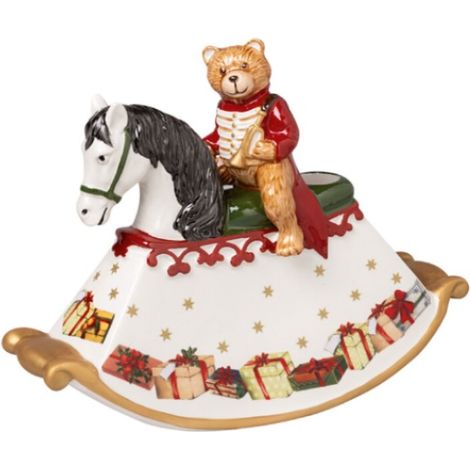 Kerzenleuchter „Teddybär auf einem Schaukelpferd“ von Villeroy & Boch (1/4)