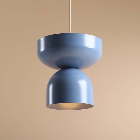 [GEBRAUCHT] B-Ware Hängeleuchte Api LED Pendelleuchte dimmbar blau Metall Ø30cm 200cm Abhängung (1/2)