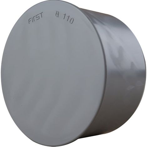 First Plast – Tampon hermétique PVC mâle Ø110 – Raccord de robinetterie – Filetage entrée 110mm – Pour espaces confinés et chantiers humides (1/3)