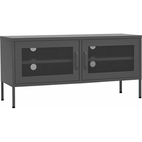 Maison Exclusive - TV-Schrank Anthrazit 105x35x50 cm Stahl (1/5)