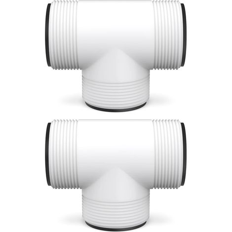 2 conectores en T para manguera de piscina Intex Coleman de 3,8 cm (1,5"), accesorios para bomba de piscina, diseño a prueba de fugas, pieza de repuesto (1/5)