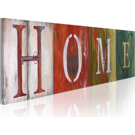 Tableau Imprimé "Welcome Home" 45 x 135 cm (1/2)