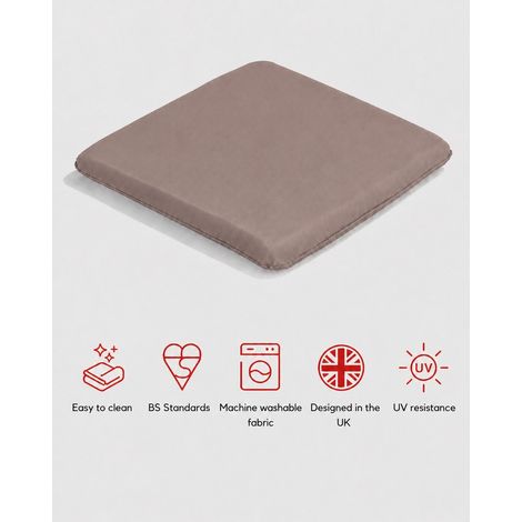 SP Seat Pad Cushion (Pack of 2) - L40 x W38 x H4 cm - Taupe