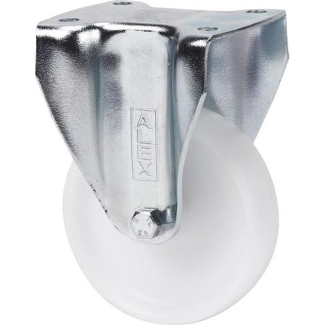 RUEDAS ALEX rueda fija  17bh80-sl plastico blanco eje liso , Descripción
Ruedas de poliamix blanco. Especialmente indicadas para soportar cargas hasta 125 Kg.
Es utilizada en expositores, muebles, caj (1/2)