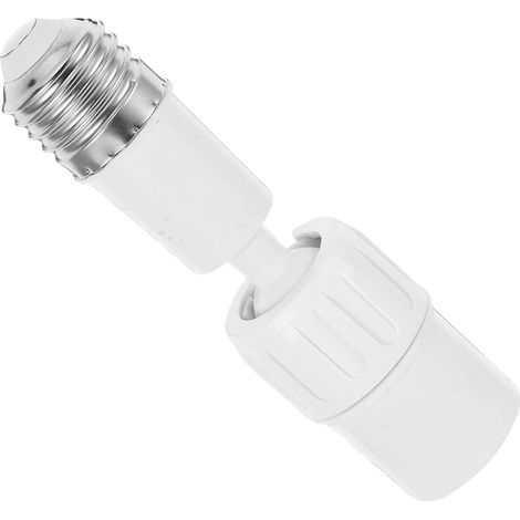 Adjustable E27 White Plastic Socket Adapter: Simple Conversion and Improved Compatibility for Lamp Extensions and Floor Lamp Holders. Multiple Styles. (1/5)