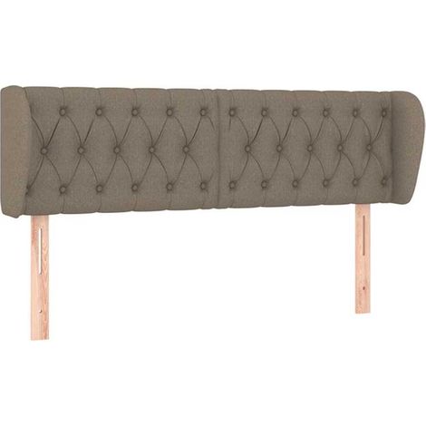 Maison Exclusive - Kopfteil mit Ohren Taupe 163x23x78/88 cm Stoff (1/5)