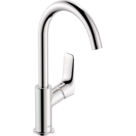 hansgrohe Logis Einhebel-Waschtischmischer 210mm 5l/min Chrom mit Schwenkauslauf und Zugstangen-Garnitur (1/4)