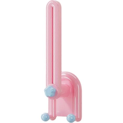 Organisateur d'élastiques à cheveux avec fermeture Velcro, idéal pour le rangement mural dans les salles de bain et les chambres, bleu. (1/5)