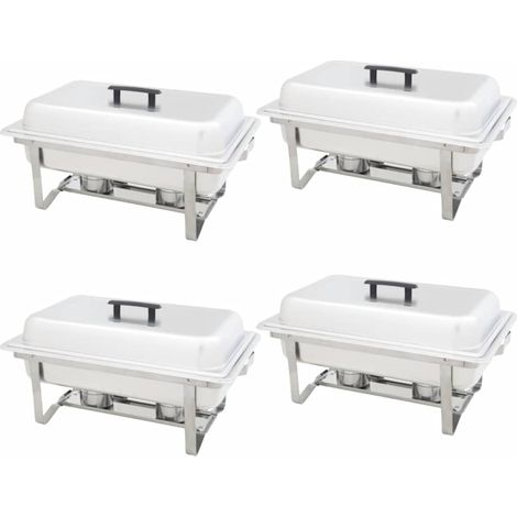 Chafing Dish Set 4-tlg. Edelstahl vidaXL