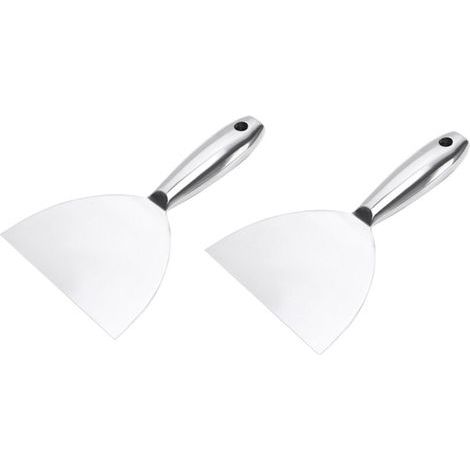 Couteau à mastic en acier inoxydable, couteau de nettoyage des vitres de sol de hotte de cuisine, 2 pièces (1/4)