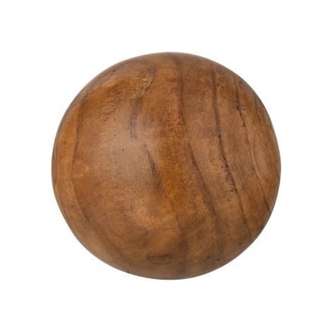 Les Tendances – Balle décorative en bois massif marron D 15 cm – Élégance artisanale – Fabrication européenne – Poids 0.6 kg