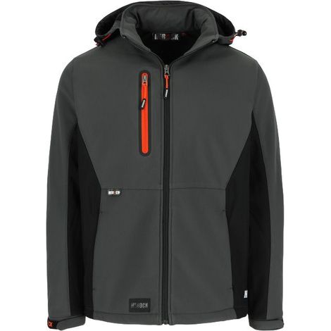Veste de pluie HEROCK Trystan Softshell gris et noir XXL