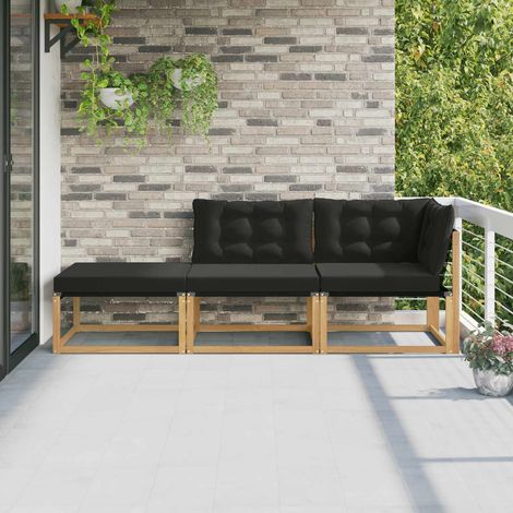 vidaXL Sectional Sofa Units with Cushion White 241.5 x 83 x 73 cm