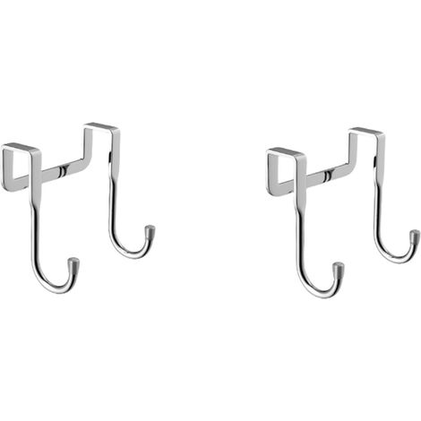 Crochets de porte d'armoire, doubles crochets pour cuisine, paquet de 2 (1/4)