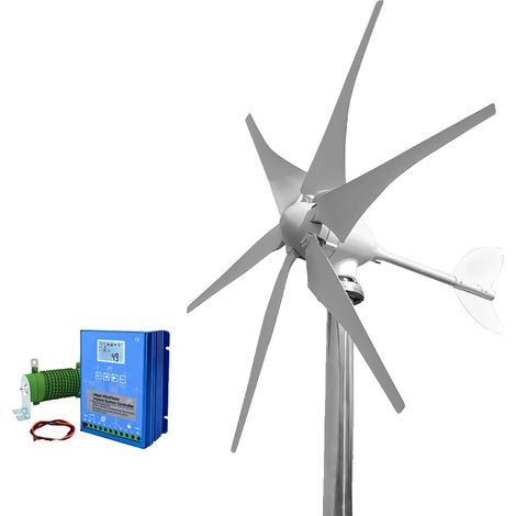 Generador de turbina eólica, baja velocidad del viento, 48 V, con controlador MPPT, 5000 W (1/2)