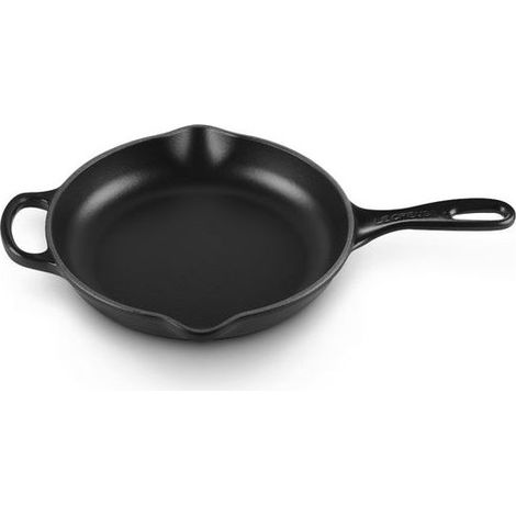 Le Creuset 20182230000422 Padella Doppio Becco in Ghisa con Due Becchi per Versare Senza Sgocciolare colore Nero Matt