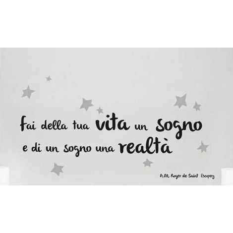 Sticker sogno e realta' Crearreda adesivo murale frasi famose natura geometrie fantasie 31X31 CM (1/4)