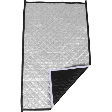 Rideau Isolant Thermique avec Installation sans Perçage en Graphène Argenté Stores Isolants Élagnes et Robustes Le Froid pour Salon et Bureau