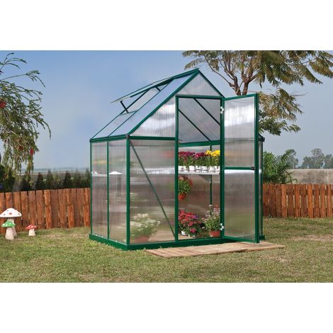 Canopia Mythos Invernadero De Jardín Policarbonato Doble Capa 126X185X208 cm Verde
