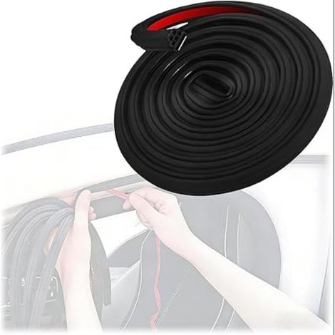Protection Portiere Voiture, Joint De Porte De Voiture, Joint Caoutchouc Froid Et Phonique, Aoutchouc en D, Autocollante Bande D'étanchéité, Étanche Et Insonorisante, Solution Durable (1/5)