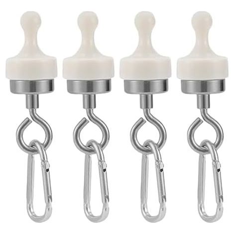 Pieces Round Plastic Magnetic Hooks, Magnetic, Camping, Multifunctional, Outdoor Camping - (1/5)