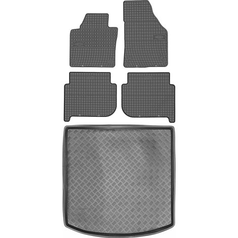 Set di tappetini in gomma per auto e tappetino per bagagliaio per Volkswagen Touran I Minivan dal 2003 al 2010. (1/5)