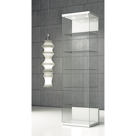 Vetrina In Cristallo Temperato con Faretti LED 120 x 40 x196 cm Q/120 (1/2)