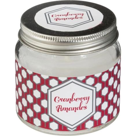 Bougie Parfumée en Verre "Bocal" 65g Cranberry (1/2)