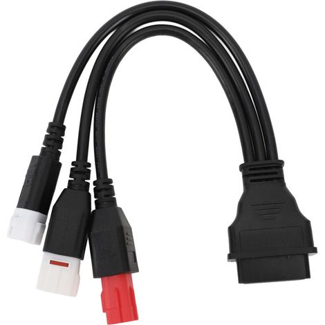 Cavo diagnostico OBD 3 in 1 Aramox per motociclette, da 16 pin a 3 pin, 4 pin, 6 pin, trasmissione stabile per CB125F CBR500R, facilita la diagnosi dei problemi della moto.