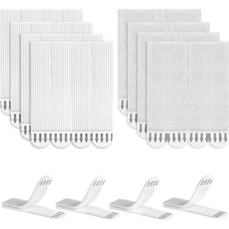 24 Paires Bandes de Suspension pour Photos, 48 Pcs Languette Accroche Tableau Adhésif Accroche Tableau sans Percer pour Fixation (1/4)