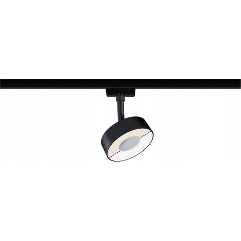 Paulmann Spot URail Circle negro mate, iluminación LED ajustable