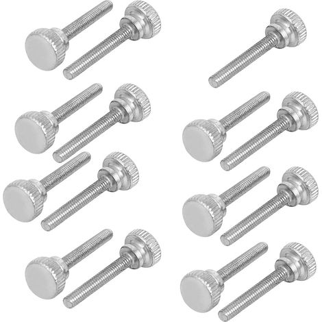 sourcingmap 15 vis à oreilles moletées tête plate M4x25mm filetage complet (1/5)