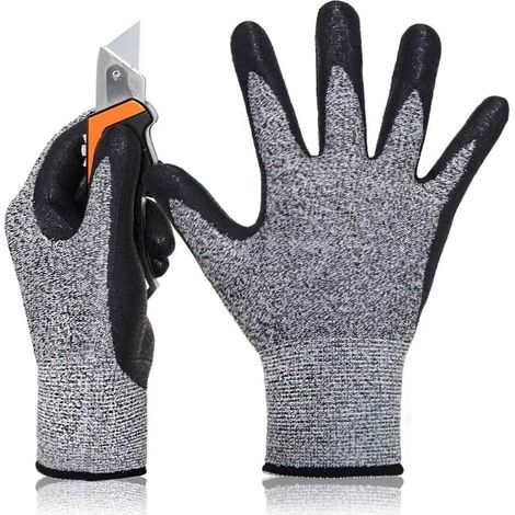 Guanti da Lavoro Livello 5 taglia M/8 colore nero/grigio (1/3)