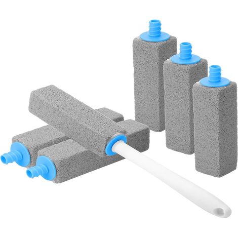Lot de 6 pierres ponces, pierre ponce avec poignée, pierres ponces remplaçables, pierres ponces naturelles pour piscines et toilettes, nettoyant pour cuvette de WC. (1/4)