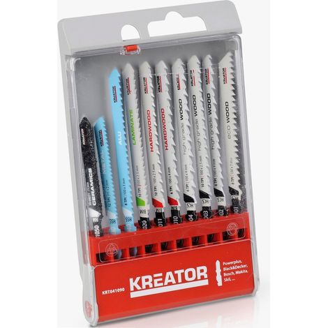 KREATOR Jeu de 10 lames de scie sauteuse en T