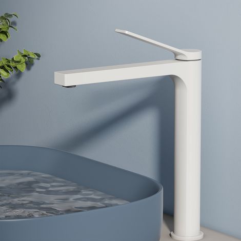 EMKE Wasserhahn Waschbeckenarmaturen 335 x 233 x 46 mm Weiß Mischbatterie Küchenarmatur mit Luftsprudler Waschtischarmatur (1/5)
