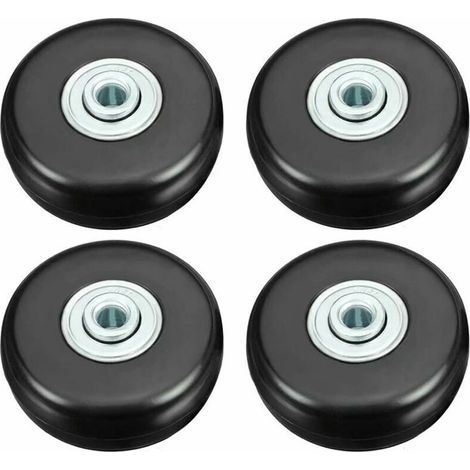 Roulette Valise, Bagage Valise Réparation Roulette Charge Lourd 50mm Muette Caoutchouc Universelle Pivotante Roue Rechange Transport Remplace Roulette 4PCS pour Valise/Bagage/Sac à Dos/Voyage