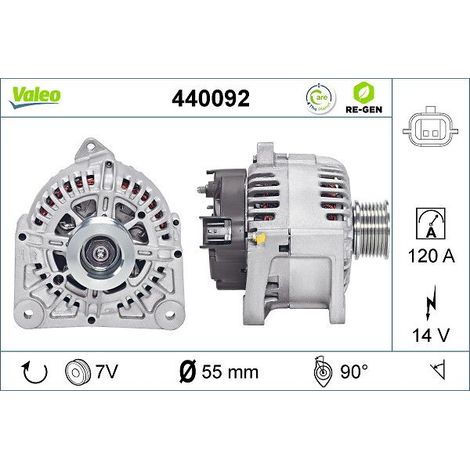 Alternateur VALEO 440092 RENAULT 231000646R 7711368683 7711497015 8200429905