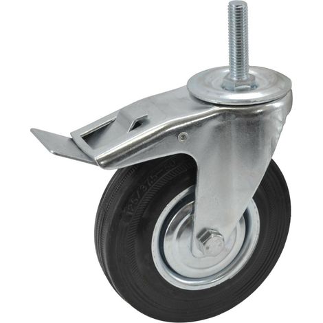 Ruote awtools caster wheel freno girevole 125 mm