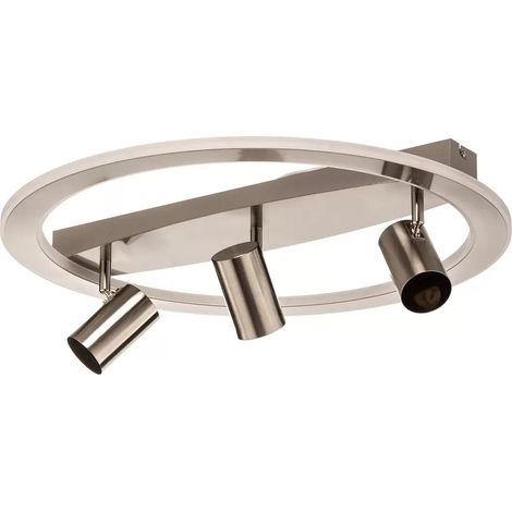 [NEUWERTIG] Deckenlampe Led Deckenleuchte Lampe 4 Flammig Nickel Lindby Berisha Warmweiß 583 B-Ware