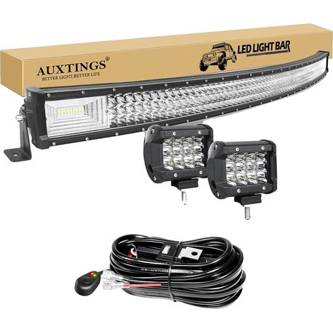 Barre lumineuse LED, faisceau combiné, étanche IP67, 52in 675W Fil (1/2)