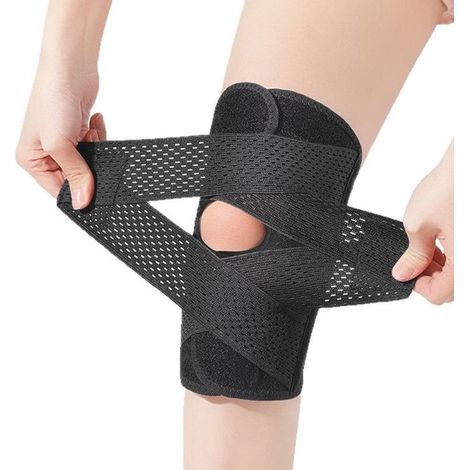 Rodillera deportiva con estabilizador lateral, ajustable, talla grande, soporte para ligamentos - XL (1/5)