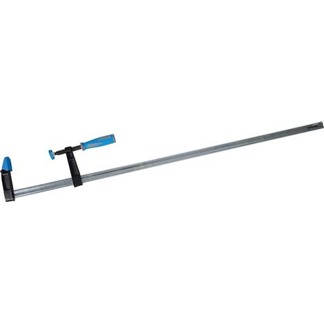 Silverline – Serre-joint à visser 900 x 80 mm – Mâchoires en fonte – Poignée caoutchoutée anti-choc – Protection plastique pour surfaces délicates (1/3)