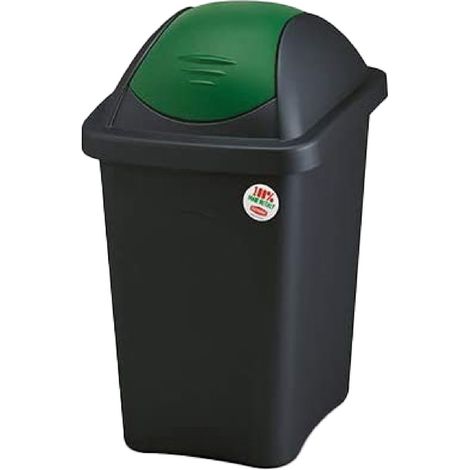 Bidone Immondizia Stefanplast Multipat Nero Verde 30 lt 29 x 39 x 50 cm