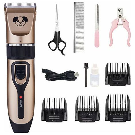 Filiyano-Ciseaux pour chiens et chats, ciseaux électriques professionnels pour chiens à poils longs, tondeuse électrique rechargeable pour le (1/5)